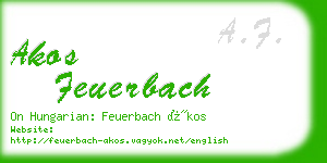 akos feuerbach business card